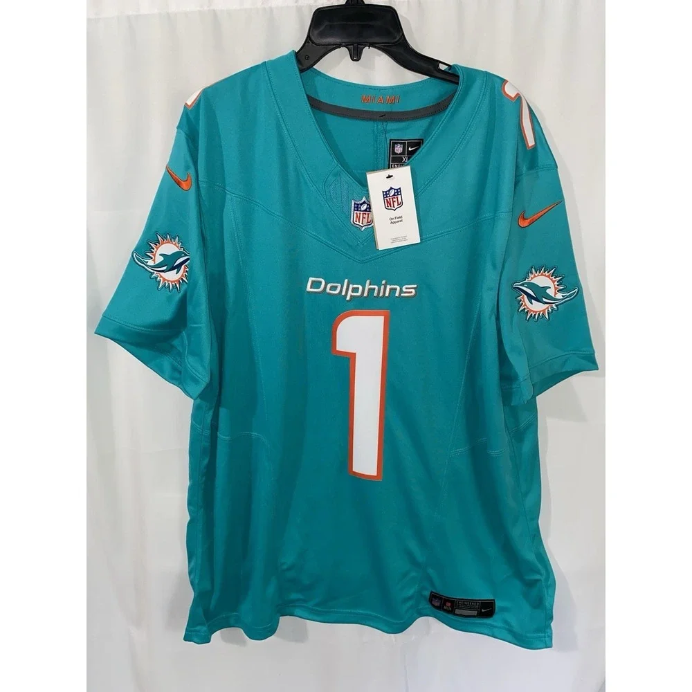 NWT Miami Dolphins Tua Tagovailoa Nike Aqua Vapor FUSE‎ Limited Jersey Mens XL
